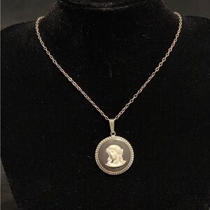 Wedgwood Black and White Cameo Necklace